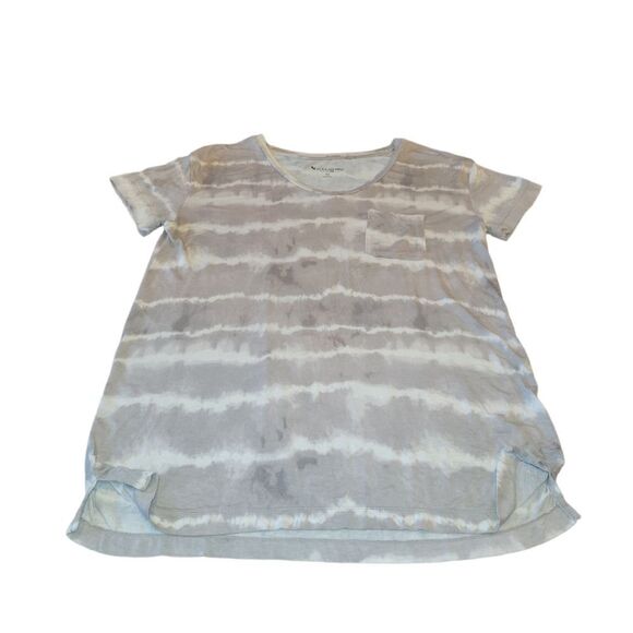 KOOLABURRA BY UGG Grey Tie Dye Look Short Sleeve Lounge T-shirt XS - Picture 3 of 9